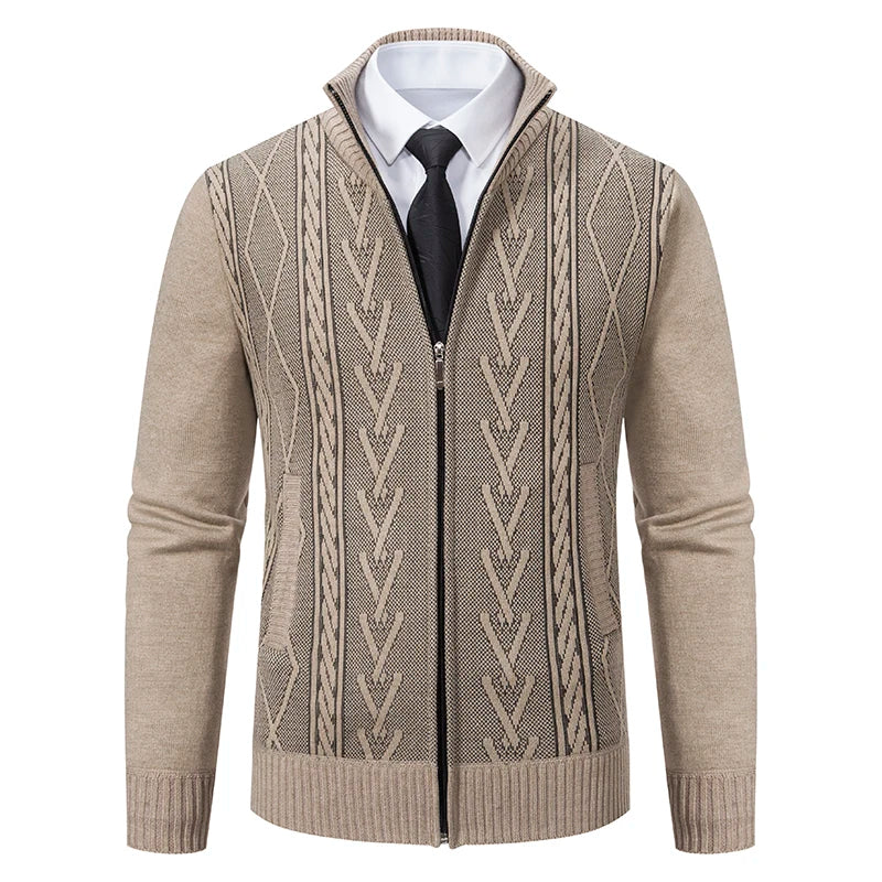 Men’s Luxury Knit Zipper Cardigan