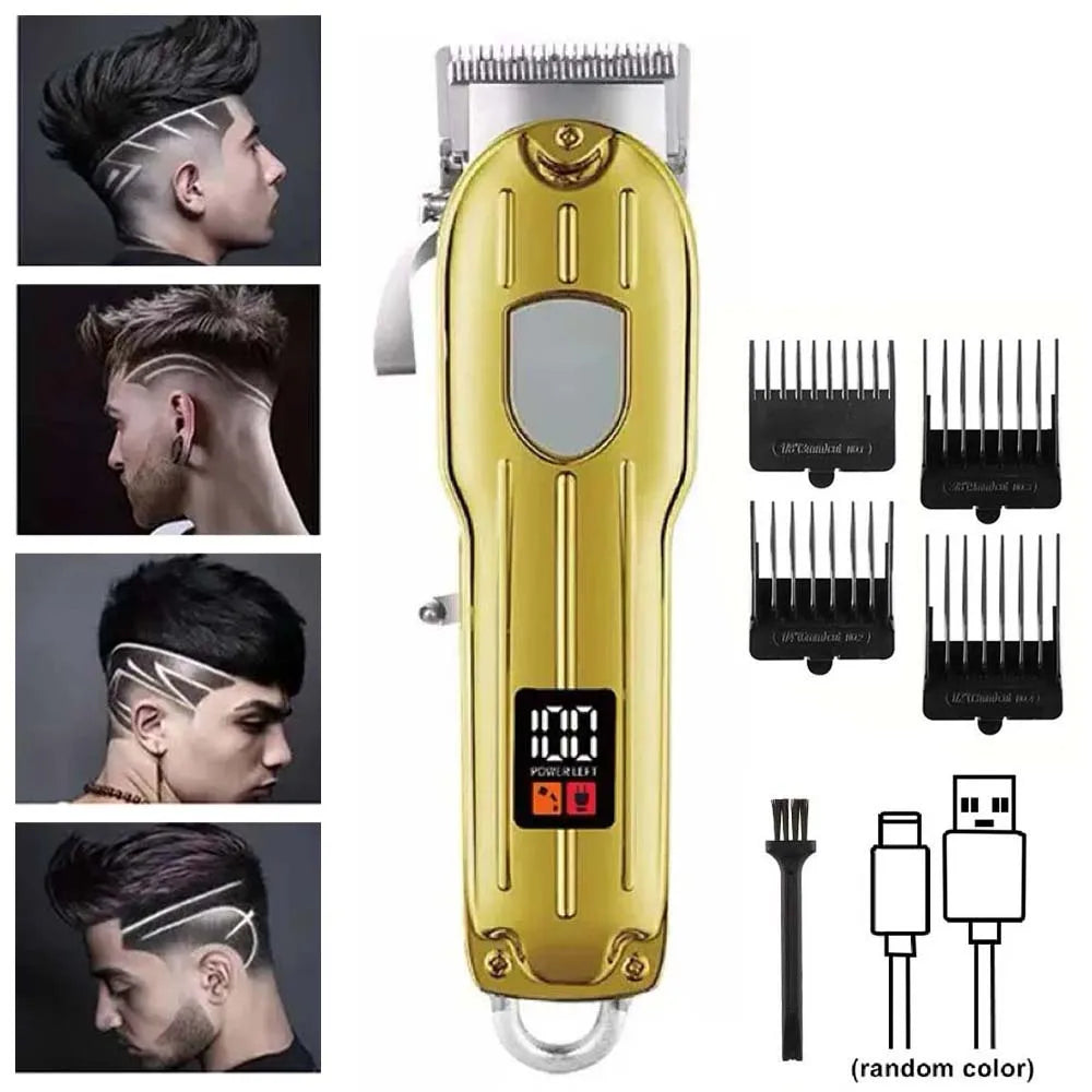 Professional Hair Clipper and Trimmer Set Men Electric Razor Shavers Beard Trimmer Rechargeable Barber Clippers