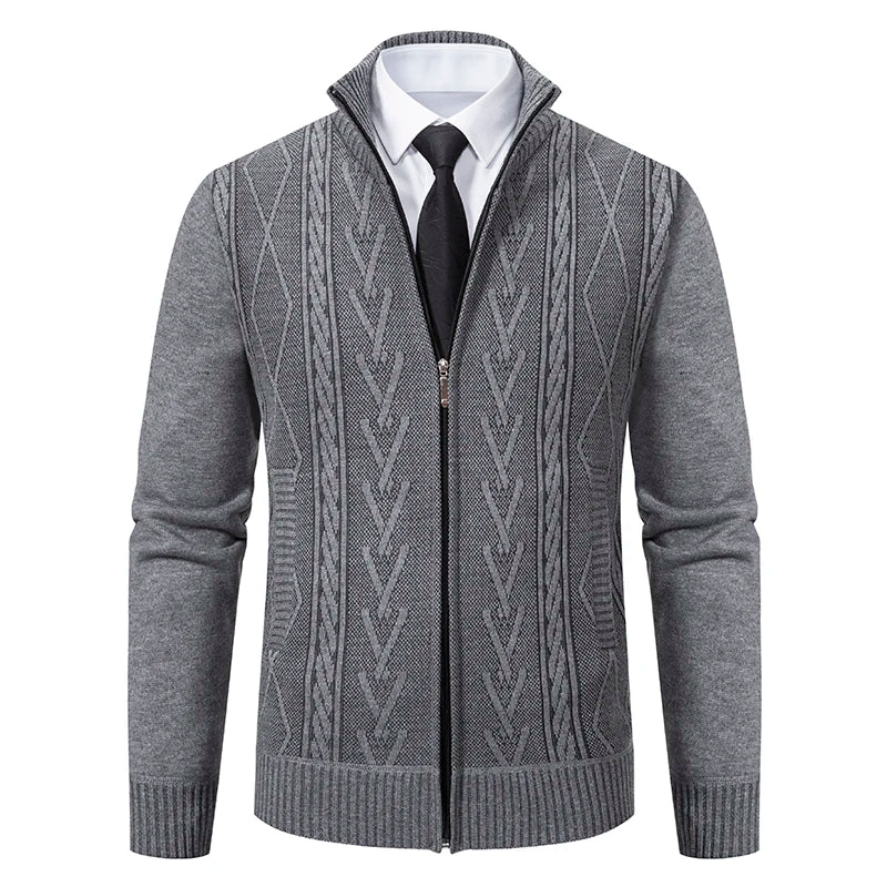 Men’s Luxury Knit Zipper Cardigan