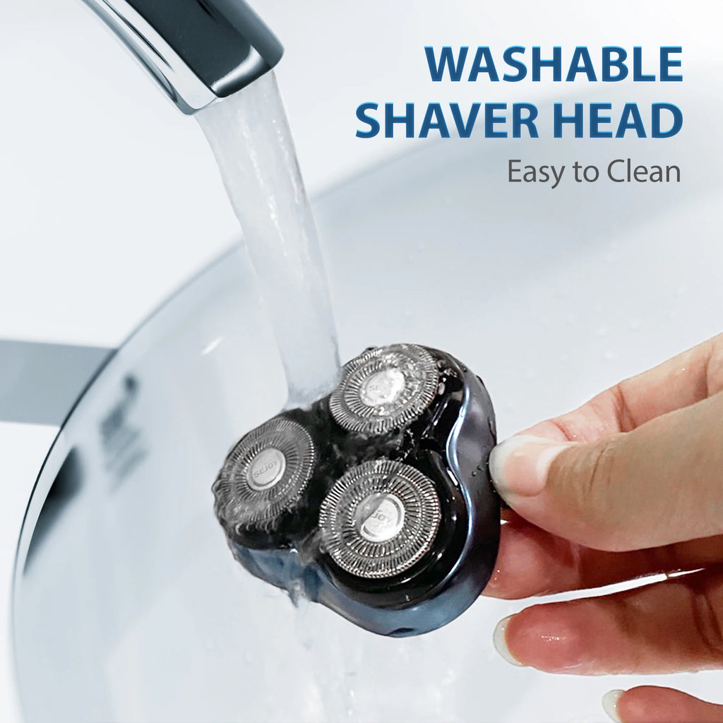 Sejoy 5W Electric Rotary Shavers for men 2 in 1 Razor Rechargeable Hair Trimmer 3D Floating Blade Washable Shaving Beard shaver