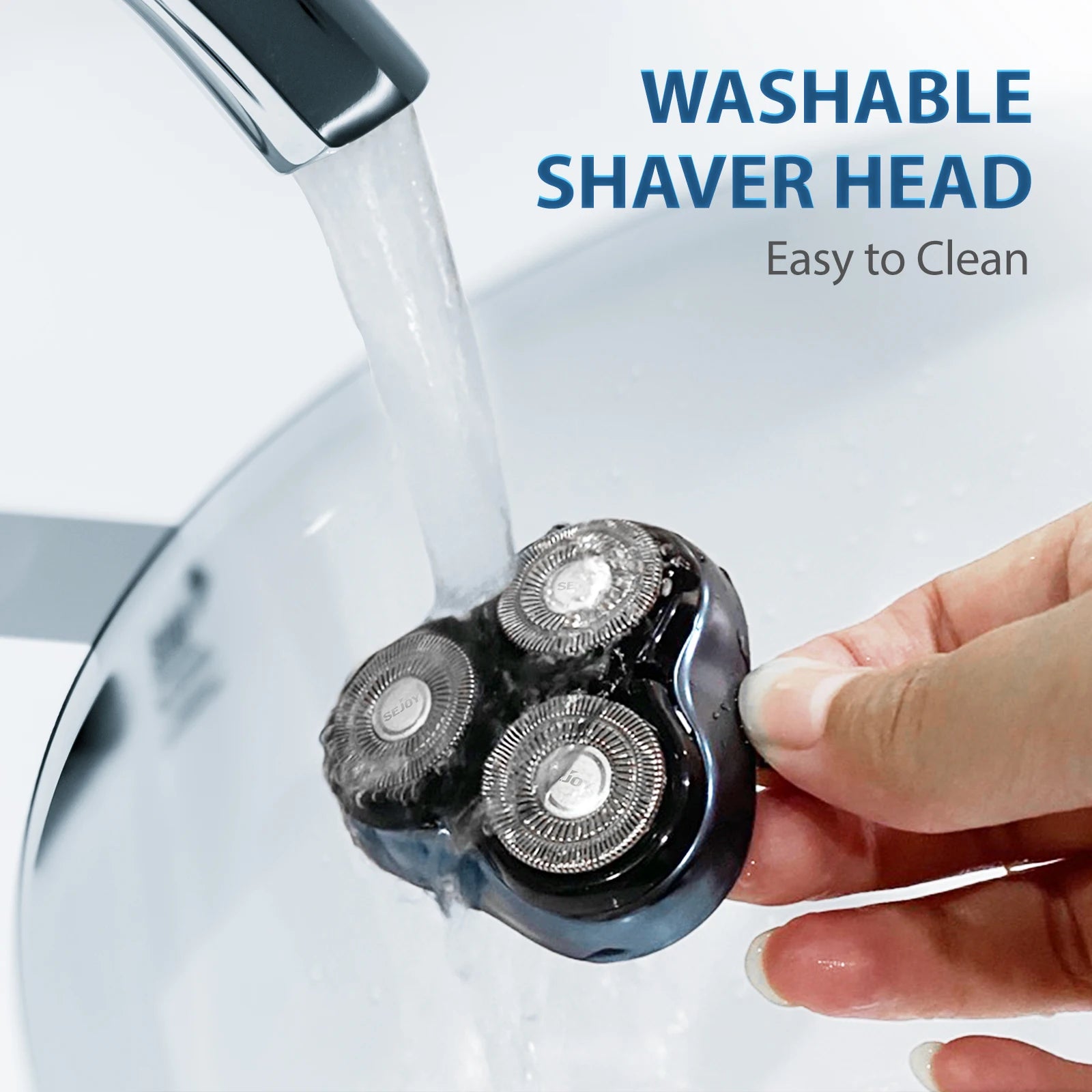 Sejoy 5W Electric Rotary Shavers for men 2 in 1 Razor Rechargeable Hair Trimmer 3D Floating Blade Washable Shaving Beard shaver