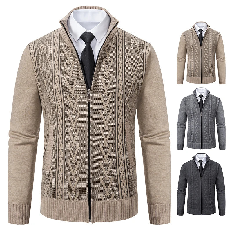 Men’s Luxury Knit Zipper Cardigan