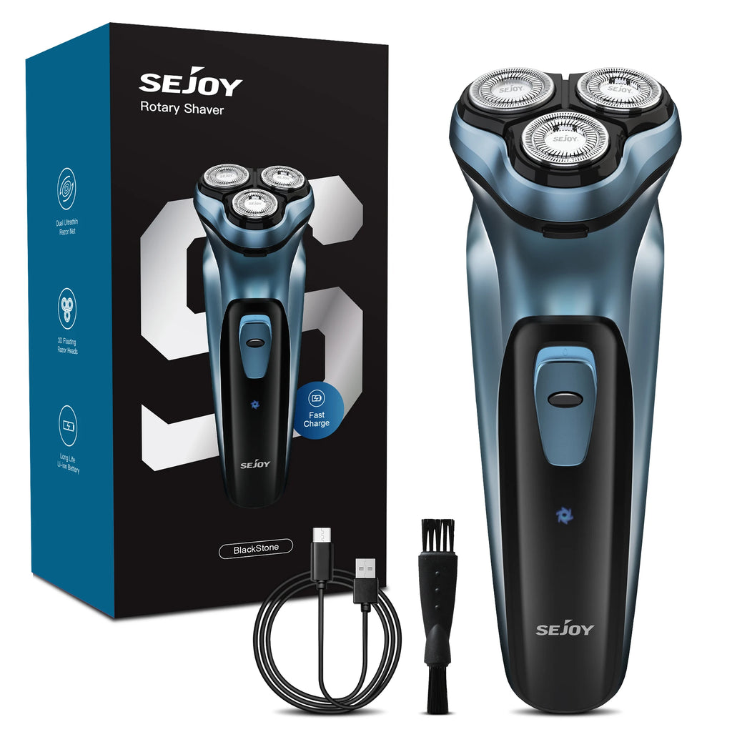 Sejoy 5W Electric Rotary Shavers for men 2 in 1 Razor Rechargeable Hair Trimmer 3D Floating Blade Washable Shaving Beard shaver