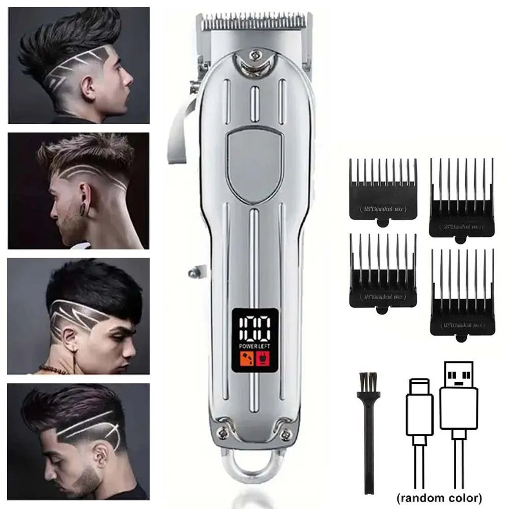 Professional Hair Clipper and Trimmer Set Men Electric Razor Shavers Beard Trimmer Rechargeable Barber Clippers